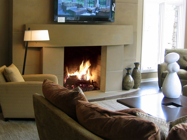 Modern Bow Fireplace Mantel