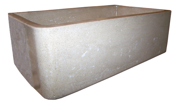 Cream Cast Stone Apron Sink Photo