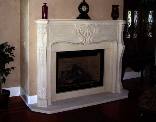 Cast Stone Fireplace Surround FP 690 detail